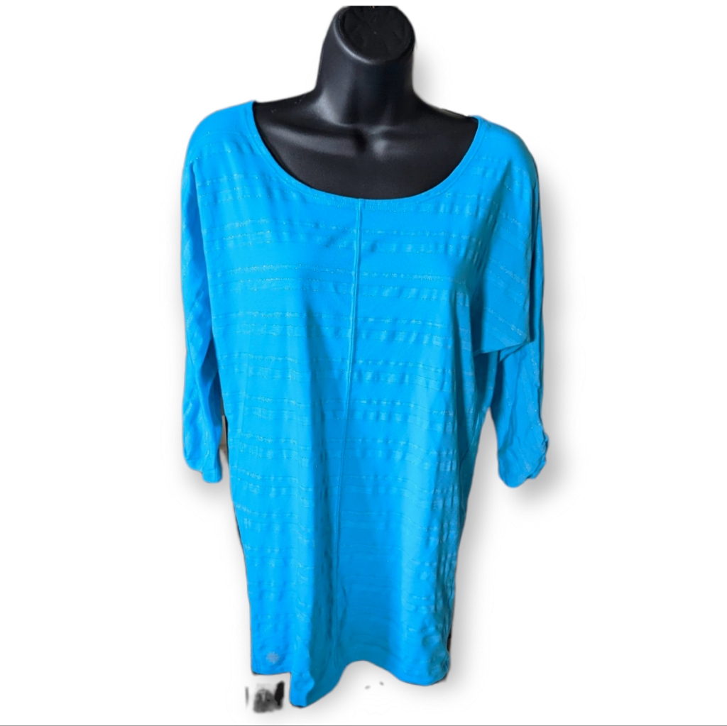 Athleta 3/4 Sleeve Teal Active Shirt Size Xs